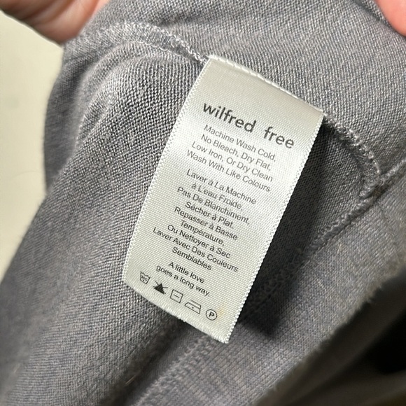 Wilfred Free Zlata LONG Sweater Open Front Kimono Cardigan Gray Medium Like NEW - Picture 15 of 16